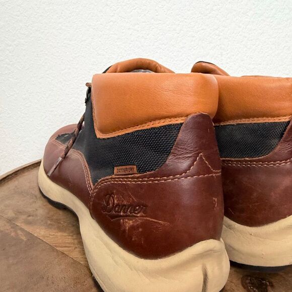 Danner Dry Caprino Evo Tortoise Brown Black Leather Boots Men\'s Size 11.5